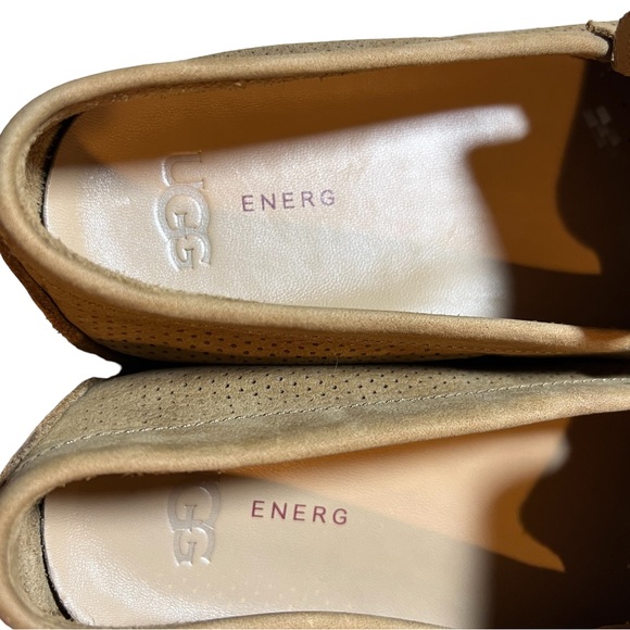 UGG Henrick Tan Men’s Suede Perforated Treadlite Loafer Driving Shoes Size 8 - Picture 3 of 11